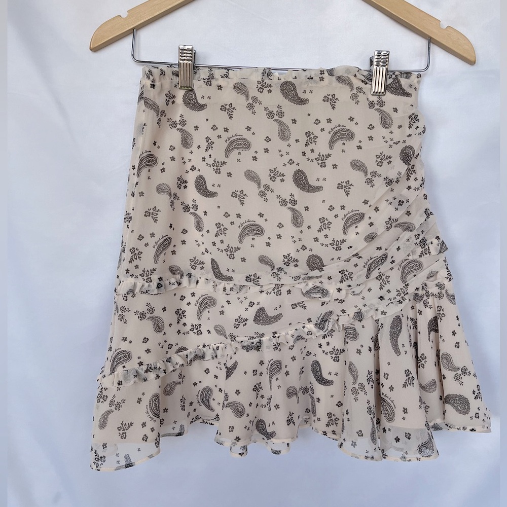 For Love & Lemons Mini Skirt in Sand